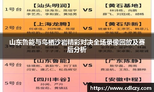 山东鲁能与鸟栖沙岩精彩对决全场录像回放及赛后分析